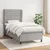Vidaxl Box spring postelja z vzmetnico svetlo siva 80x200 cm blago
