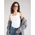 JOOP! Jeans Top Tana gorčica/bela