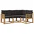 Set vanjskih sofa s jastukom 4 pcs Bijela i crna