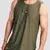 GymBeam Men‘s Combat Tank Top Olive Grey