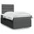 Vidaxl Box spring postelja z vzmetnico temno siva 120x190 cm blago