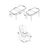 Hanah Home Set Trpezarijski sto i 6 stolica Roz, Braon
