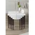 Hanah Home set od 4 umetnutih stočića Lyon, beli / orah
