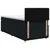 Postelja boxspring z vzmetnico Črna 90 x 190 cm Blago