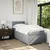 Vidaxl Box spring postelja z vzmetnico svetlo siva 90x190 cm blago
