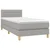 Vidaxl Box spring postelja z vzmetnico LED svetlo siva 90x190 cm blago