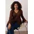 Trendyol Curve Ženska bluza Tbbaw26Af00075, Braon