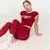 GymBeam Women‘s Varsity T-Shirt Red