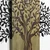 Arbre de Vie-2 GreenBlack Decorative Wooden Wall Accessory