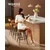 Songmics Barski stoli komplet 2 54x54x905 cm rjava