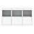 Komoda s LED svjetlima bijela 123 x 37 x 67 cm