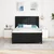 LED Box Spring Krevet s madracem Crna 140 x 200 cm tkanina