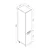 Hanah Home kuhinjski element Minar 3471, 45 cm, beli / dore