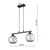 Brilagi - Luster na sajli DIOR 2xE27/60W/230V crna/zadimljena siva