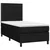 Krevet box spring s madracem LED crni 90x190 cm od tkanine