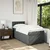 Vidaxl Box spring postelja z vzmetnico temno siva 90x200 cm blago