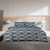 vidaXL Set posteljine za poplun sivi 200x200 cm pamučni