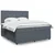 Vidaxl Box spring postelja z vzmetnico temno siva 200x200 cm žamet