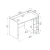 Hanah Home Radni sto Luses, 123.6x83x60 cm, Beli