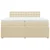 Vidaxl Box spring postelja z vzmetnico krem 200x200 cm blago