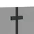 Ograda za tuš Crna 130 x 138 cm ESG staklo i aluminij