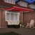Skrovita tenda Crvena 300 x 250 cm Poliester i metal