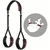 Bondage set: kaiš za vezivanje (vrat–ruke) + povez za oči + analne kuglice