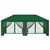 Pokrov za gazebo s bočnim zidovima 6 x 3 m Zelena Poliester 190