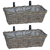 Viseća Košara za Saksije 2 pcs Siva 48 x 22 x 15 cm Lacak Ratan