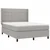 Vidaxl Box spring postelja z vzmetnico svetlo siva 140x200 cm blago