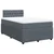 Vidaxl Box spring postelja z vzmetnico temno siva 120x200 cm žamet
