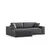 Atelier del Sofa Ugaona garnitura Pirlo 145x43x206cm Tamnosiva