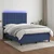 Vidaxl Box spring postelja z vzmetnico LED modra 140x190 cm blago