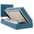 LED krevet za pohranu s madracem Svjetlosiva 90 x 190 cm Baršun
