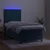 Vidaxl Box spring postelja z vzmetnico LED temno modra 100x200cm žamet