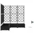 Vrtna saksija 5 pcs Crna 120 x 120 x 126 cm Plastika