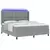 LED Box Spring Krevet Svijetlo siva 180 x 200 cm tkanina