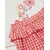 Monsoon Children Komplet majica i pantalone za decu, Vezeni, Crveno-beli