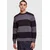 Heavy Oversized Striped Sweatshirt Black/Dark Shade