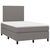vidaXL Box spring postelja z vzmetnico LED temno siva 120x190 cm blago