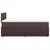 Vidaxl Box spring postelja z vzmetnico temno rjava 120x190 cm blago