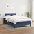 Vidaxl Box spring postelja z vzmetnico modra 120x190 cm blago