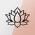 Atelier Del Sofa Zidna dekoracija Lotus Flower 1, 50x43 cm, 1.2mm, Crna