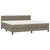 Vidaxl Box spring postelja z vzmetnico LED taupe 200x200 cm blago