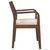 Vidaxl Jedilni stoli z blazinami 2 kosa Brown Solid Wood Rubber