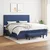 vidaXL Box spring postelja z vzmetnico moder 200x200 cm blago, (20761316)