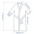 ROCKAN Bade-mantil, bela, L/XL