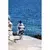 Modro-kremno bela odeja 150x200 cm Tul – noo.ma