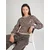 VERO MODA Pulover VMNANCY temno bež/črna