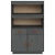 Visoka komoda siva 67 x 40 x 108,5 cm od masivne borovine